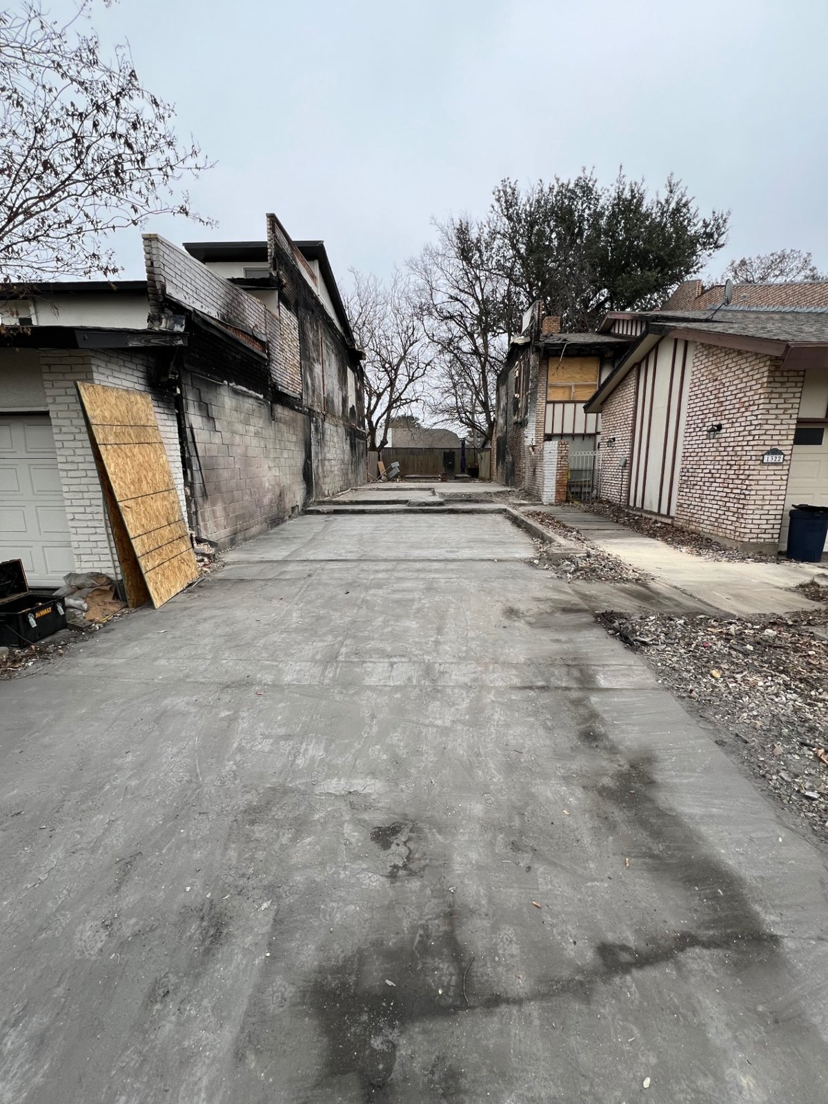 Cleared site after demolition and cleanup