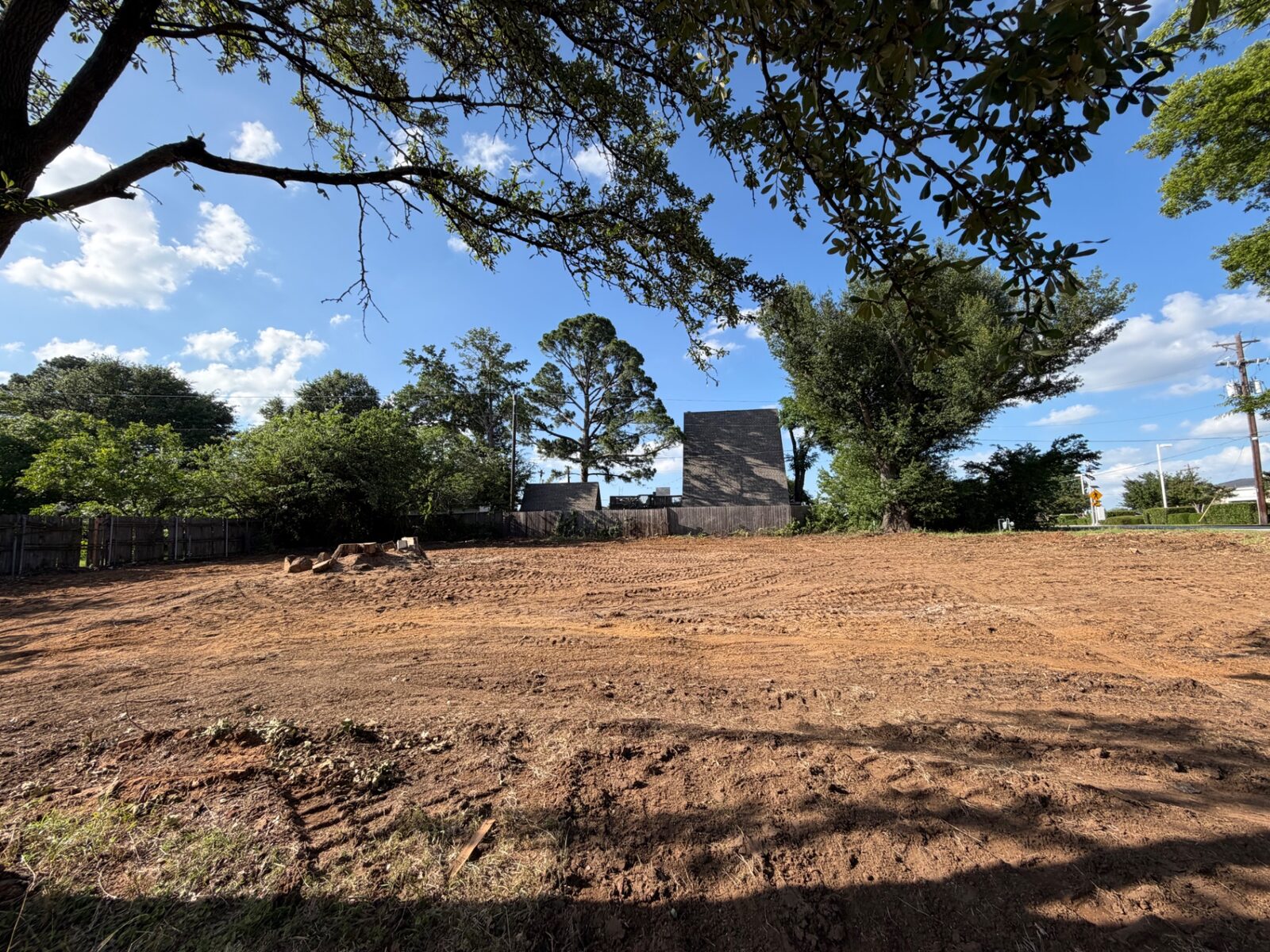 Lot cleared and graded after demolition
